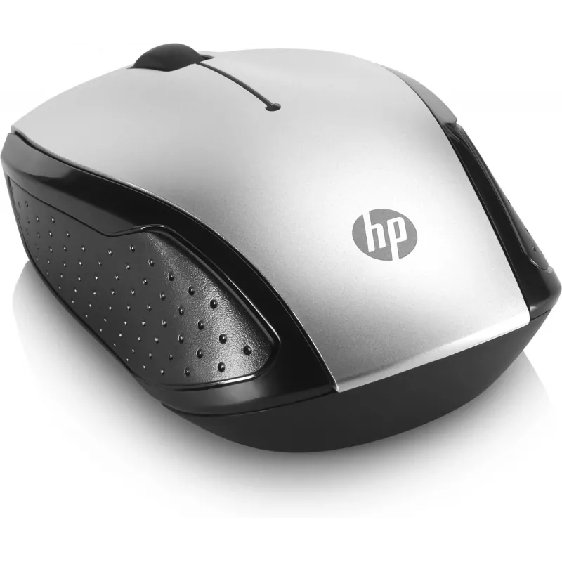 HP Wireless pele 200 (Pike Silver), piemērota abām rokām, optiskā, RF bezvadu, 1000 DPI, sudraba