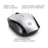 HP Wireless pele 200 (Pike Silver), piemērota abām rokām, optiskā, RF bezvadu, 1000 DPI, sudraba