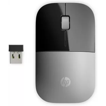 HP Z3700 Sudraba Bezvadu Pele, Piemērota Abām Rokām, Optiskā, RF Bezvadu, 1200 DPI, Sudraba