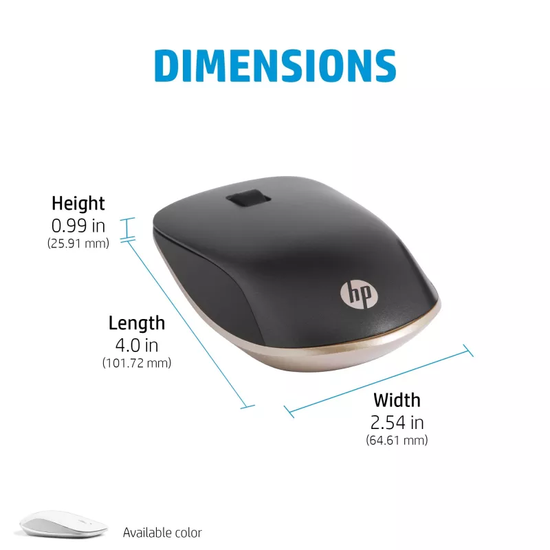 HP 410 plāns Silver Bluetooth pele, piemērota abām rokām, Bluetooth, 2000 DPI, sudraba