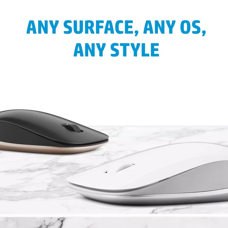 HP 410 plāns Silver Bluetooth pele, piemērota abām rokām, Bluetooth, 2000 DPI, sudraba