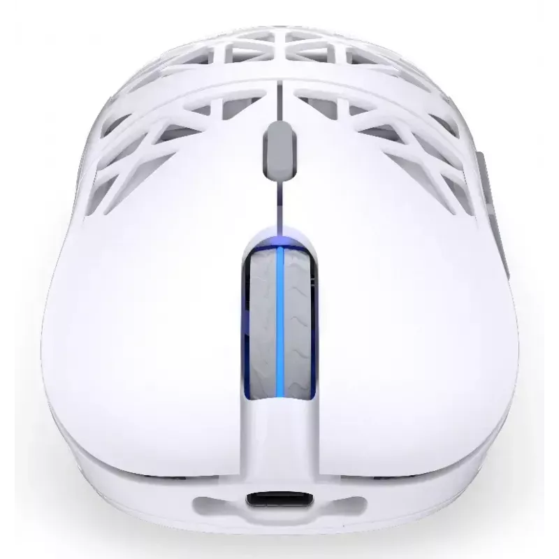 Bezvadu spēļu pele ENDORFY LIV Onyx balta — Bluetooth/2,4 GHz, 12000 DPI, piemērota abām rokām, aRGB apgaismojums, 6 pogas, USB-A/USB-C kabelis