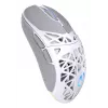 Bezvadu spēļu pele ENDORFY LIV Onyx balta — Bluetooth/2,4 GHz, 12000 DPI, piemērota abām rokām, aRGB apgaismojums, 6 pogas, USB-A/USB-C kabelis