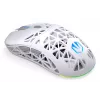 Bezvadu spēļu pele ENDORFY LIV Onyx balta — Bluetooth/2,4 GHz, 12000 DPI, piemērota abām rokām, aRGB apgaismojums, 6 pogas, USB-A/USB-C kabelis