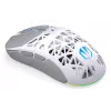 Bezvadu spēļu pele ENDORFY LIV Onyx balta — Bluetooth/2,4 GHz, 12000 DPI, piemērota abām rokām, aRGB apgaismojums, 6 pogas, USB-A/USB-C kabelis