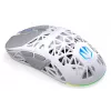 Bezvadu spēļu pele ENDORFY LIV Onyx balta — Bluetooth/2,4 GHz, 12000 DPI, piemērota abām rokām, aRGB apgaismojums, 6 pogas, USB-A/USB-C kabelis