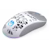 Bezvadu spēļu pele ENDORFY LIV Onyx balta — Bluetooth/2,4 GHz, 12000 DPI, piemērota abām rokām, aRGB apgaismojums, 6 pogas, USB-A/USB-C kabelis