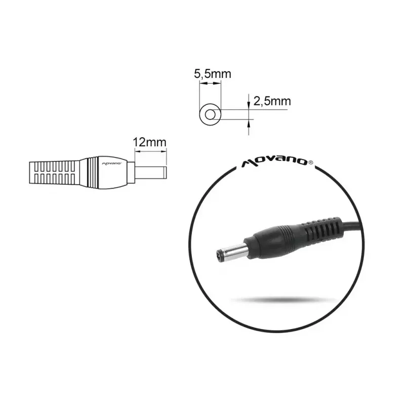 MITSU barošanas adapteris 19V 3.42A modelis ZM/LIT19342 saderīgiem klēpjdatoriem