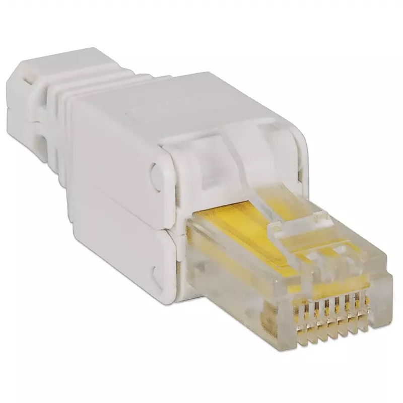 Intellinet RJ45 modulārais spraudnis, bezinstrumentu savienotājs, Cat5/5e/6, 22-26 AWG viendzīslu un daudzdzīslu UTP kabeļiem