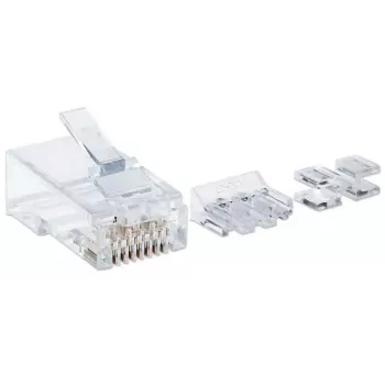 Intellinet RJ45 Modular Plugs Pro Line, Cat6A, UTP, 3-zaru, cietam vadam, 50 µ zelta pārklājuma kontakti, 80 gab. iepakojumā