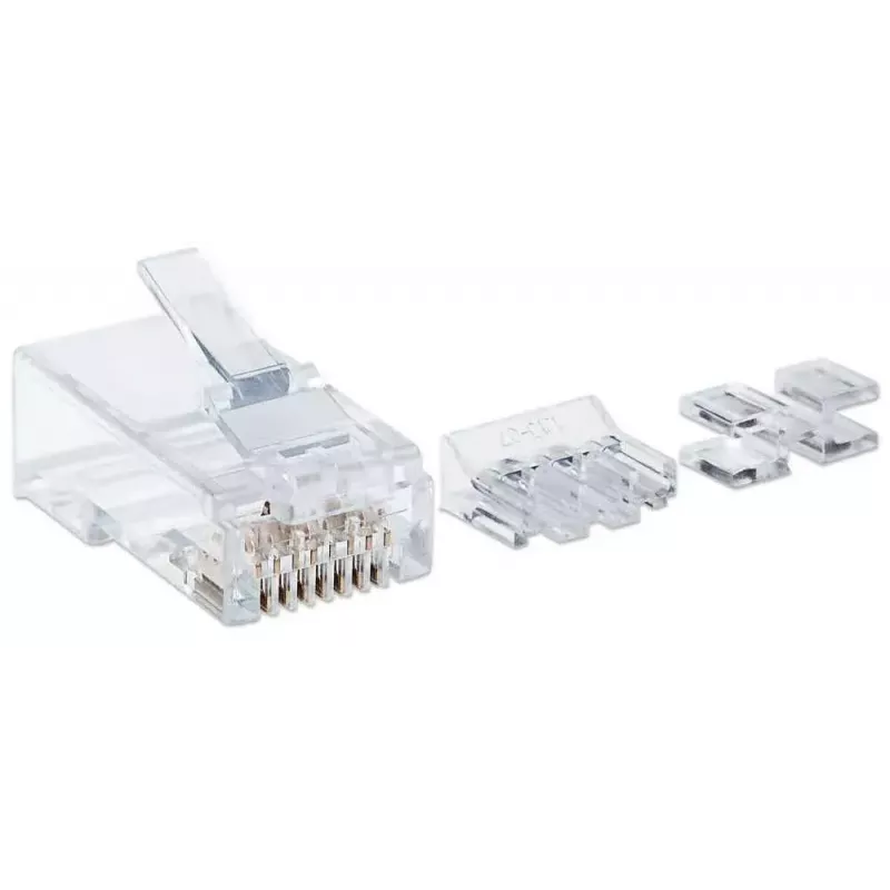 Intellinet RJ45 Modular Plugs Pro Line, Cat6A, UTP, 3-zaru, cietam vadam, 50 µ zelta pārklājuma kontakti, 80 gab. iepakojumā
