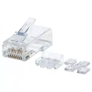 Intellinet RJ45 Modular Plugs Pro Line, Cat6A, UTP, 3-zaru, cietam vadam, 50 µ zelta pārklājuma kontakti, 80 gab. iepakojumā
