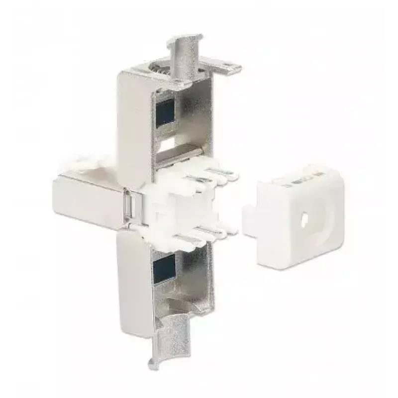 Intellinet Cat6a 10G ekranēts bezinstrumenta RJ45 modulārais spraudnis STP ar zeltītiem kontaktiem