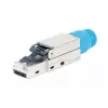 Intellinet Cat8.1 40G Shielded Toolless RJ45 Modular Plug Blue Male