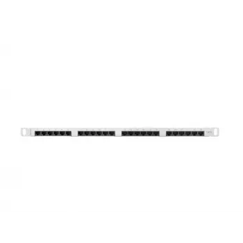 Patch panel LANBERG PPU6-0024-S, 24 pieslēgvietu Cat6, metāla, 0,5U, 440×22,3×99 mm