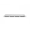 Patch panel LANBERG PPU6-0024-S, 24 pieslēgvietu Cat6, metāla, 0,5U, 440×22,3×99 mm