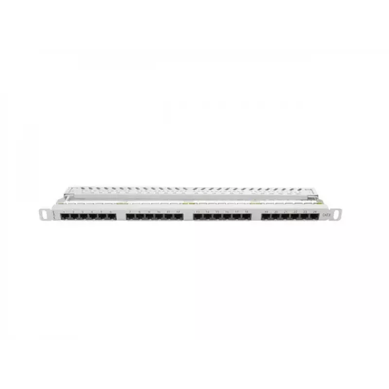 Patch panel LANBERG PPU6-0024-S, 24 pieslēgvietu Cat6, metāla, 0,5U, 440×22,3×99 mm