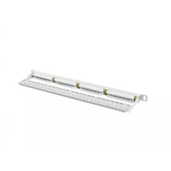 Patch panel LANBERG PPU6-0024-S, 24 pieslēgvietu Cat6, metāla, 0,5U, 440×22,3×99 mm