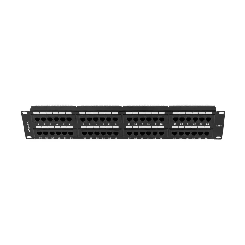 Plaukta piederums Lanberg PPU6-2048-B 19 collas 2U 48 porti