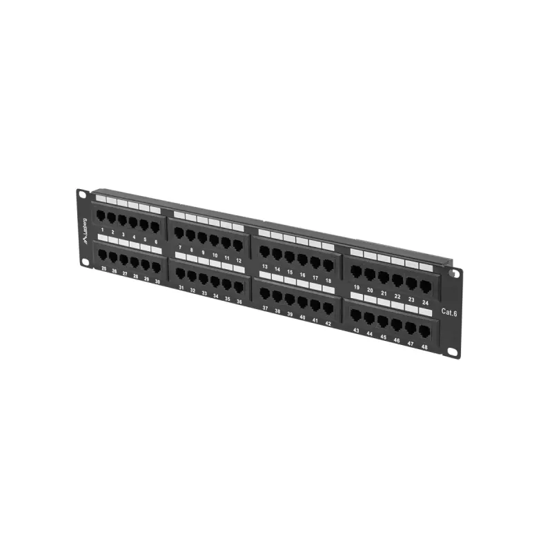 Plaukta piederums Lanberg PPU6-2048-B 19 collas 2U 48 porti