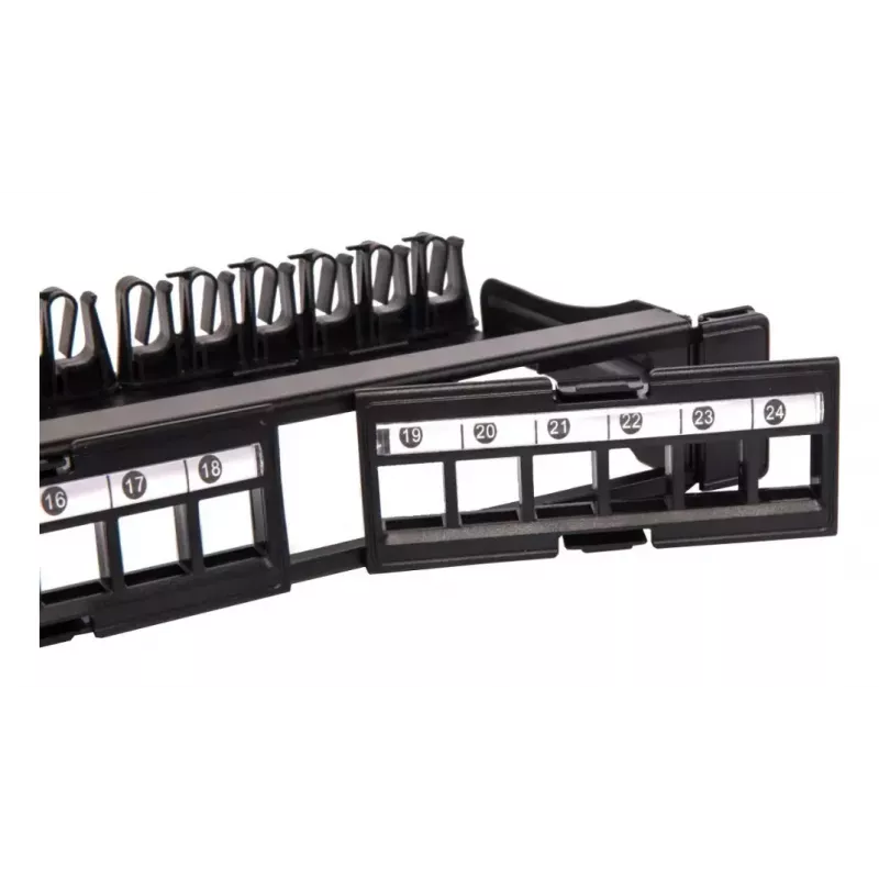Techly Modular Patch Panel 24 Places UTP with Removable Modules 1 Unit Melns