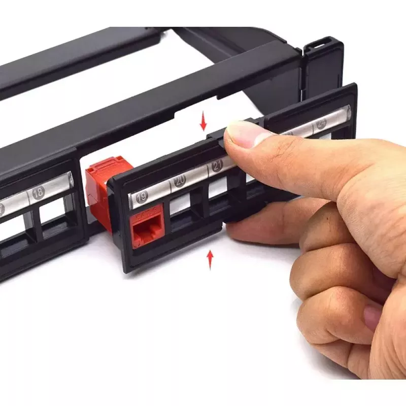 Techly Modular Patch Panel 24 Places UTP with Removable Modules 1 Unit Melns