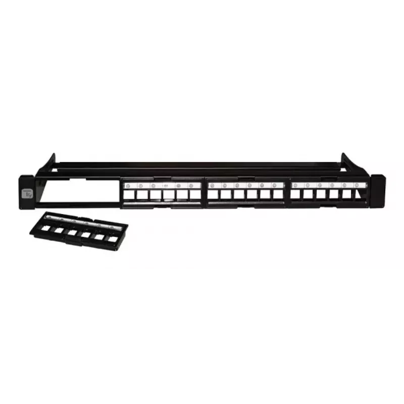 Techly Modular Patch Panel 24 Places UTP with Removable Modules 1 Unit Melns