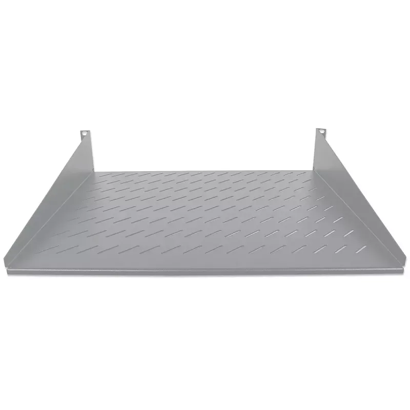 Intellinet 19 collu konsoles plaukts, 2U, 2 punktu priekšējā stiprināšana, 400 mm dziļums, ventilējams, maks. 25 kg, pelēks, trīs gadu garantija
