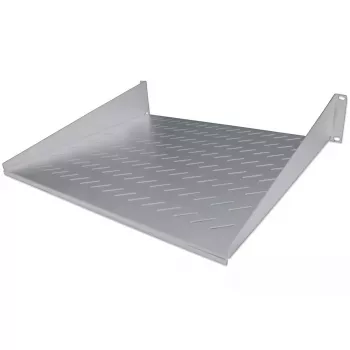 Intellinet 19 collu konsoles plaukts, 2U, 2 punktu priekšējā stiprināšana, 400 mm dziļums, ventilējams, maks. 25 kg, pelēks, trīs gadu garantija