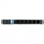 Techly I-CASE STRIP-16SH strāvas sadales iekārta (PDU) 6 maiņstrāvas kontaktligzdas 1.5U Melns, Sudraba