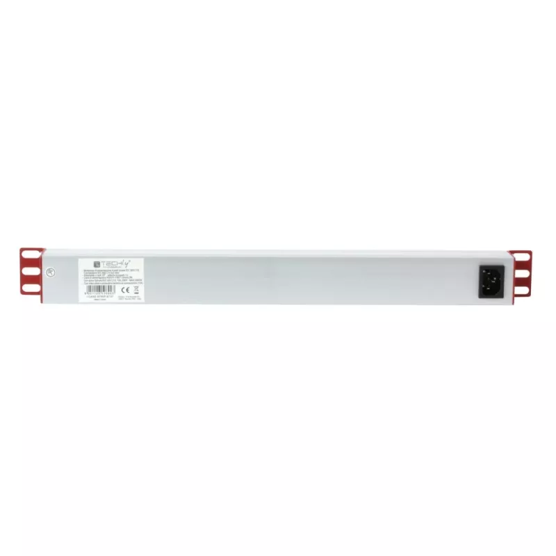 Barošanas sadalītājs Techly Rack 19 collu barošanas līnija 1U 8 rozetes C13