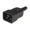 Techly I-CASE STRIP-18C20 strāvas sadales bloks (PDU) 8 maiņstrāvas izejas 1U melns, sarkans