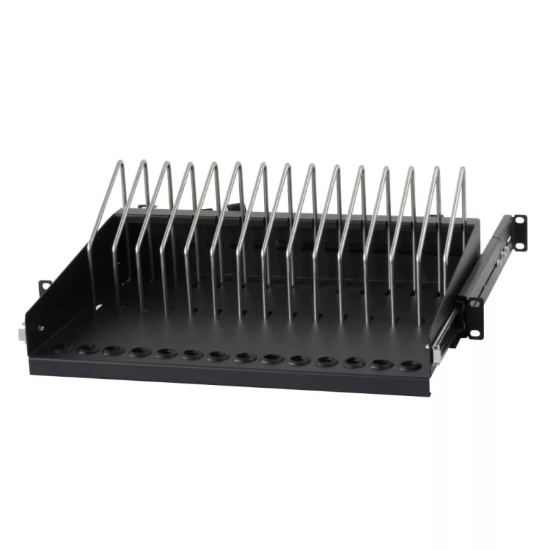 Rack shelf Techly I-CABINET-TRAY14BK Melns 4U 19 inch