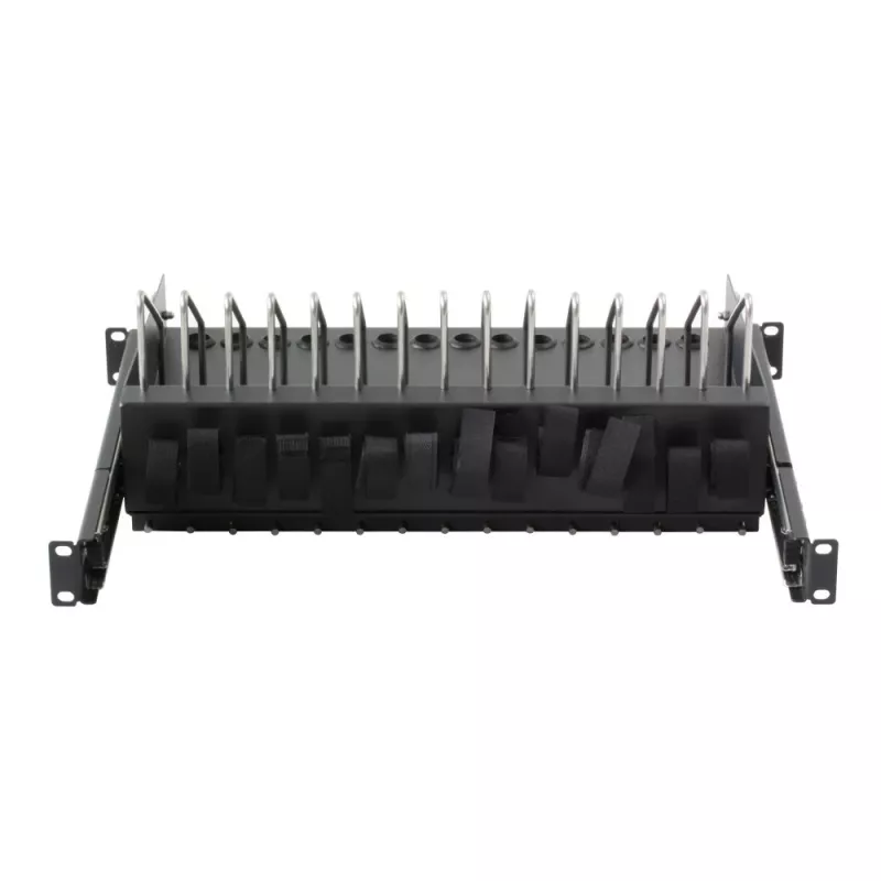 Rack shelf Techly I-CABINET-TRAY14BK Melns 4U 19 inch