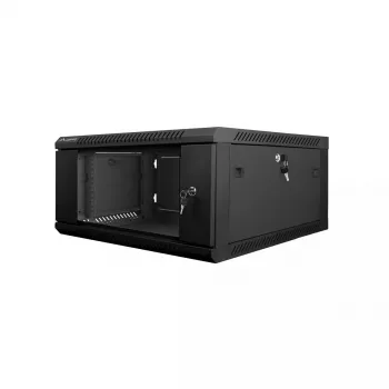 Pie sienas stiprināms statīvs Lanberg WF01-6604-10B 4U Melns