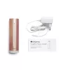 Iekštelpu gaisa kvalitātes monitors Netatmo Smart Indoor Air Quality Monitor — CO2 0–5000 ppm, temperatūra 0–50°C, troksnis, Wi‑Fi/Bluetooth, maiņstrāvas barošana, alumīnijs, rožu zelts