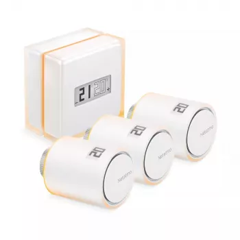 Netatmo komplekts: viedais termostats + 3 papildu viedie radiatoru vārsti