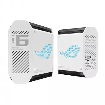 ASUS ROG Rapture GT6 (W-2-PK) Tri-band (2.4 GHz / 5 GHz / 5 GHz) Wi-Fi 6 (802.11ax) Balts 4 Iekšējās