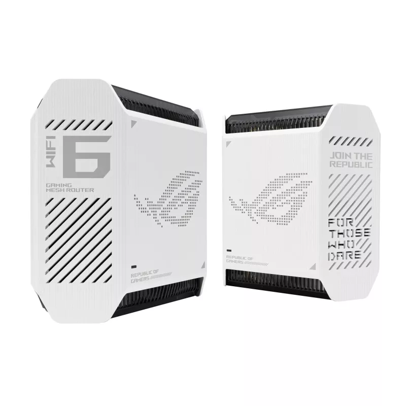 ASUS ROG Rapture GT6 (W-2-PK) Tri-band (2.4 GHz / 5 GHz / 5 GHz) Wi-Fi 6 (802.11ax) Balts 4 Iekšējās