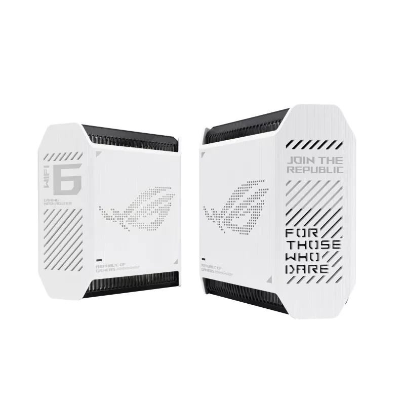 ASUS ROG Rapture GT6 (W-2-PK) Tri-band (2.4 GHz / 5 GHz / 5 GHz) Wi-Fi 6 (802.11ax) Balts 4 Iekšējās