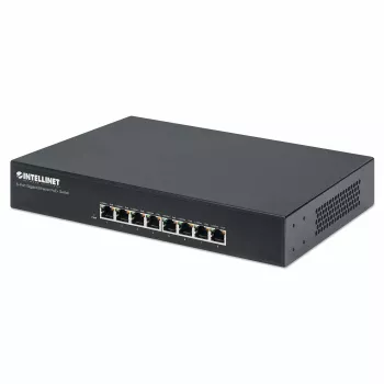 Intellinet 8 portu Gigabit Ethernet PoE+ slēdzis, 8 x PoE porti, IEEE 802.3at/af Barošana caur Ethernet (PoE+/PoE), Endspan, darbvirsmas, kaste