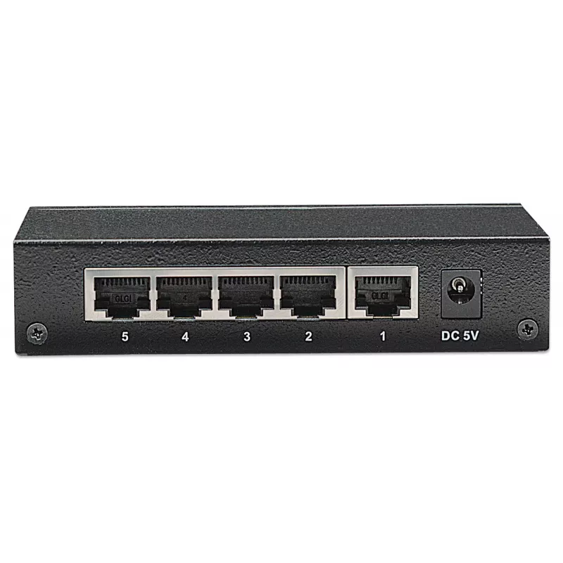 Intellinet 5 portu Gigabit Ethernet komutators, galda izmēra, metāla korpuss, IEEE 802.3az (Energoefektīvs Ethernet)
