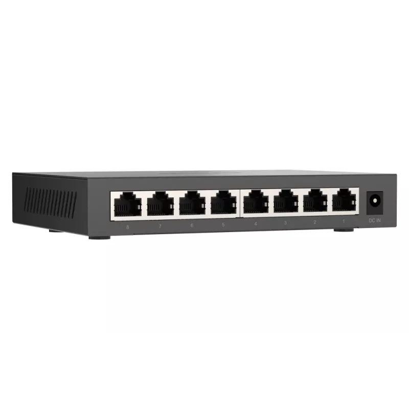 QNAP QSW-1108-8T-R2 tīkla slēdzis Nepārvaldāms 2.5G Ethernet (100/1000/2500) Galddators Melns