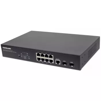 Pārvaldāms slēdzis Intellinet 8 pieslēgvietu Gigabit Ethernet PoE+ ar 2 SFP pieslēgvietām