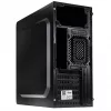 Datora korpuss Akyga AK13BK Micro Tower — ATX/Micro-ATX, 3×3,5 collu nodalījumi, 3×2,5 collu nodalījumi, augšējais barošanas bloks, USB 3.2 Gen1×2, maks. GPU 385 mm, melns