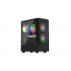 Datora korpuss KRUX VAKO KRX0132 ATX melns — rūdītais stikls, RGB, atbalsta Mini‑ATX, GPU līdz 31 cm, CPU dzesētājs līdz 15,9 cm