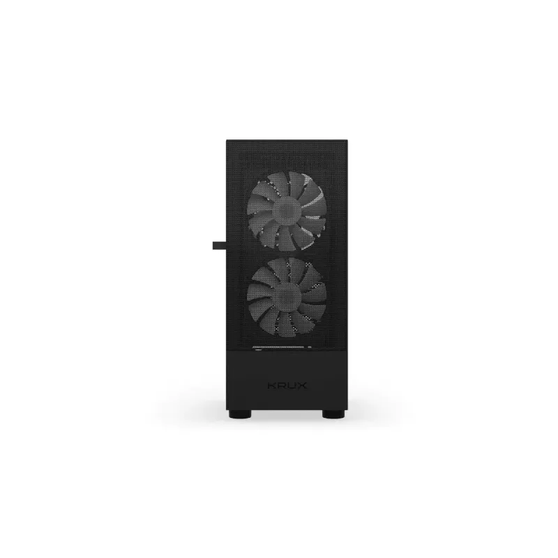 Datora korpuss KRUX VAKO KRX0132 ATX melns — rūdītais stikls, RGB, atbalsta Mini‑ATX, GPU līdz 31 cm, CPU dzesētājs līdz 15,9 cm
