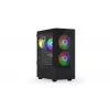 Datora korpuss KRUX VAKO KRX0132 ATX melns — rūdītais stikls, RGB, atbalsta Mini‑ATX, GPU līdz 31 cm, CPU dzesētājs līdz 15,9 cm
