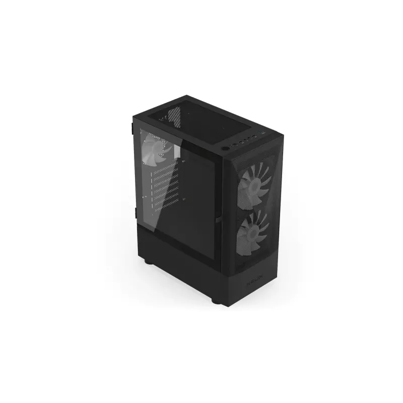 Datora korpuss KRUX VAKO KRX0132 ATX melns — rūdītais stikls, RGB, atbalsta Mini‑ATX, GPU līdz 31 cm, CPU dzesētājs līdz 15,9 cm