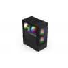 Datora korpuss KRUX VAKO KRX0132 ATX melns — rūdītais stikls, RGB, atbalsta Mini‑ATX, GPU līdz 31 cm, CPU dzesētājs līdz 15,9 cm